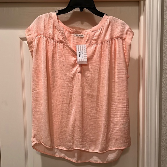 Kori Tops - Kori Revival 23 women’s Small/Medium peach cap sleeve top NWT